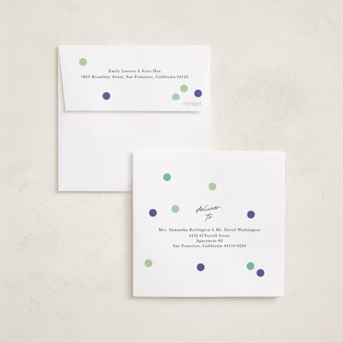 This is a mint graduation invitations with standard by Lori Wemple called graduate party printing on recycled smooth signature in standard