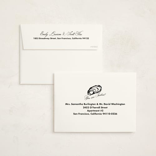 This is a caviar graduation invitations with standard by Megan Davis called oyster printing on signature in standard