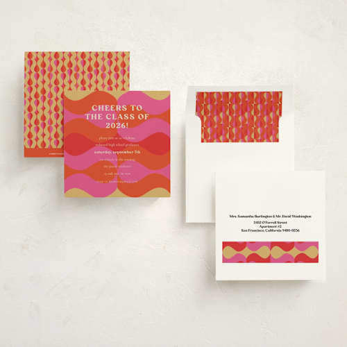 This is a new york graduation invitations with standard by Bethania Lima called pop love printing on signature in standard