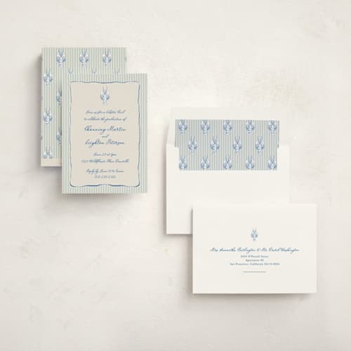 This is a marine graduation invitations with standard by Lucrecia Caporale called easide serenade printing on signature in standard