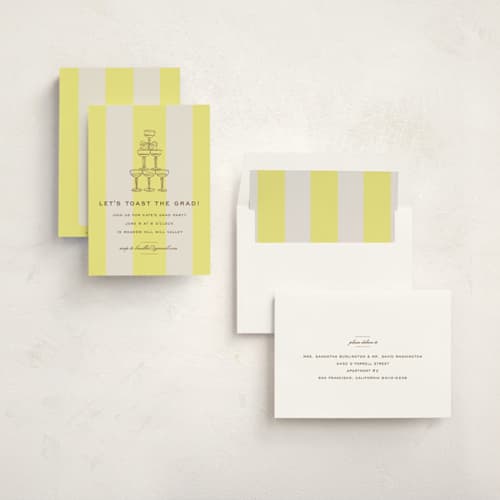 This is a limone graduation invitations with standard by Megan Davis called campania printing on signature in standard
