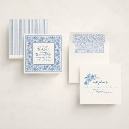 This is a royal blue graduation invitations with standard by Tamara Hilje called loire printing on signature in standard