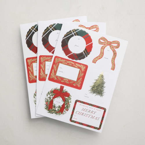 This is a multi custom stickers by Multiple Artists called festive holiday gift stickers in sticker