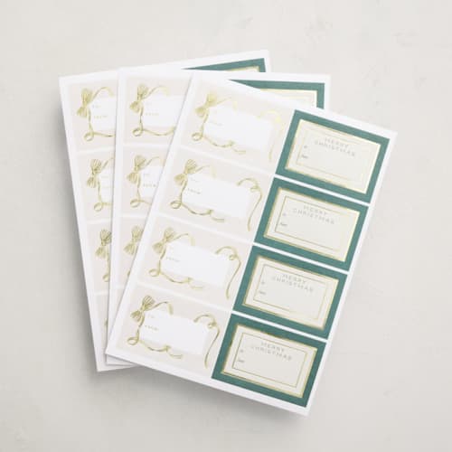 This is a multi custom stickers by Multiple Artists called bow frame foil-pressed gift stickers in sticker
