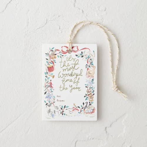 This is a elegant gift tags by Sarah Knight called 12 days of christmas in standard