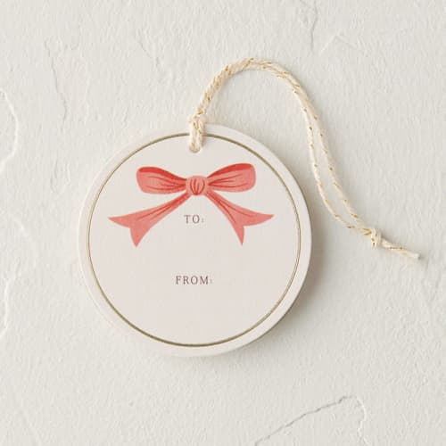 This is a ruby gift tags by Jamie Alexander called sweet bow in standard