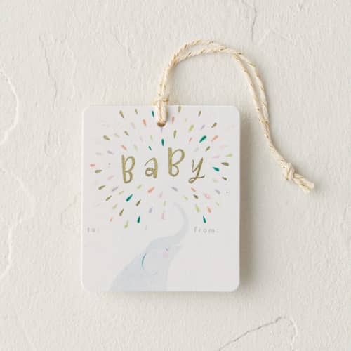 This is a cloud gift tags by Lori Wemple called baby elephant in standard