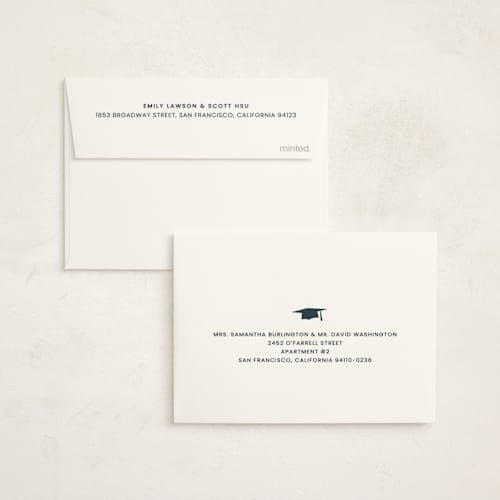 This is a cloud graduation thank you cards with standard by Sara Hicks Malone called layne printing on strathmore in standard