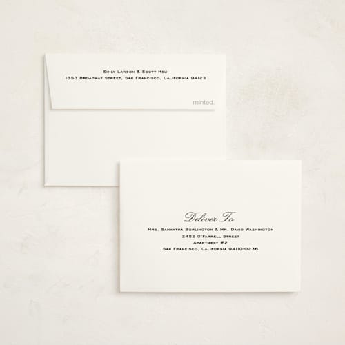 This is a ink graduation thank you cards with standard by Megan Davis called cecilie printing on strathmore in standard