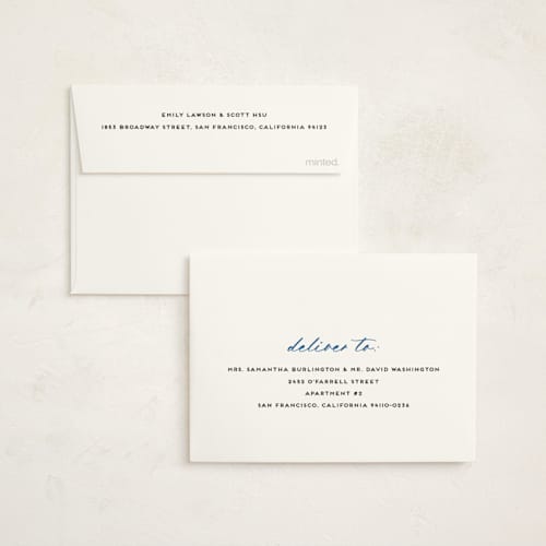 This is a azure graduation thank you cards with standard by Louise Kay called celebrate the grad printing on strathmore in standard