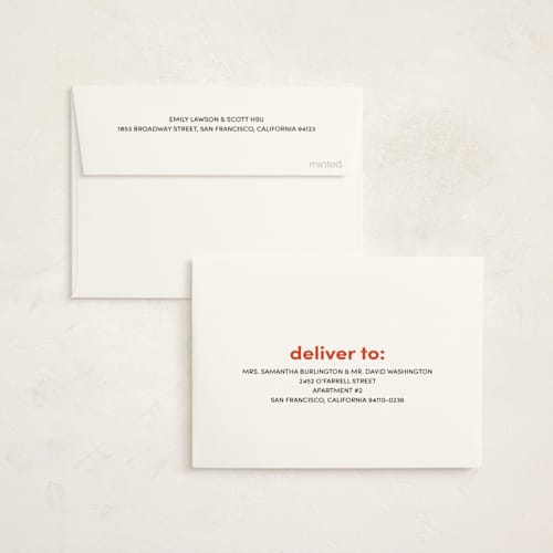 This is a tomato graduation thank you cards with standard by Morgan Kendall called film strip printing on strathmore in standard