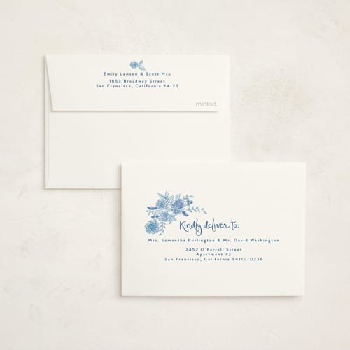 This is a royal blue graduation thank you cards with standard by Tamara Hilje called loire printing on strathmore in standard
