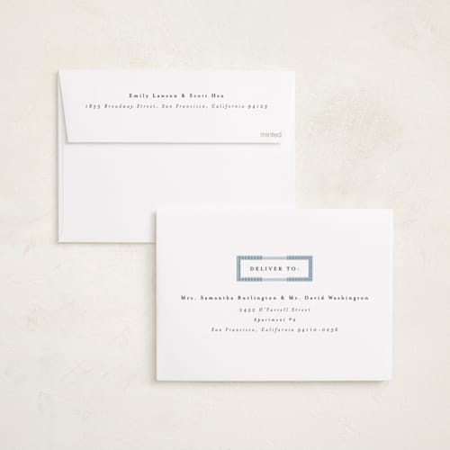 This is a ice hanukkah cards with foil pressed by AK Graphics called plaid frame printing on recycled smooth signature in standard