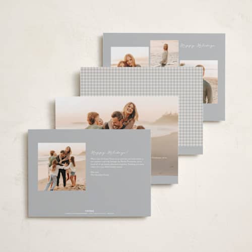 This is a ash hanukkah cards with standard by Emily Betts called gingham vintage printing on recycled smooth signature in standard
