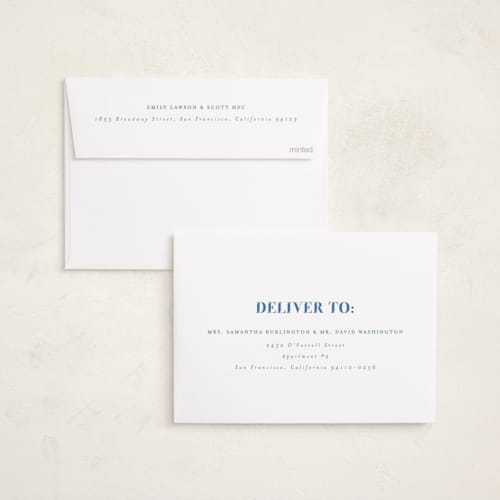 This is a dusty navy hanukkah cards with standard by AK Graphics called pretty serif printing on recycled smooth signature in standard