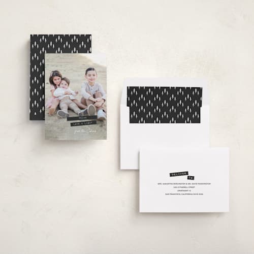 This is a raven hanukkah cards with standard by Sara Hicks Malone called throwback printing on recycled smooth signature in standard