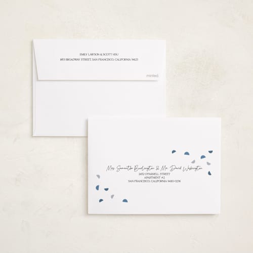 This is a snow hanukkah cards with standard by Maja Cunningham called mod hannukah printing on recycled smooth signature in standard