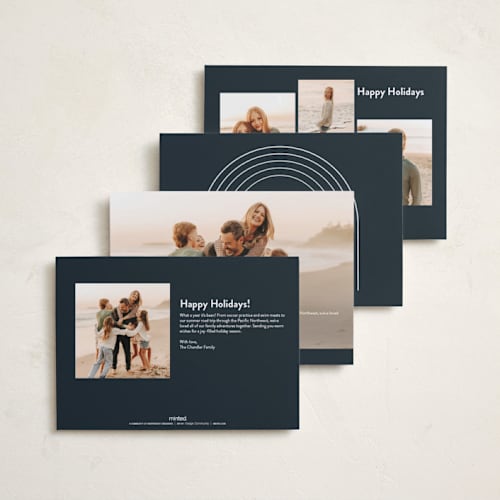 This is a midnight hanukkah cards with standard by Nicoletta Savod called scripted corners printing on recycled smooth signature in standard
