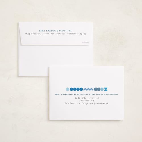 This is a cream hanukkah cards with standard by Iveta Angelova called geo frame printing on recycled smooth signature in standard