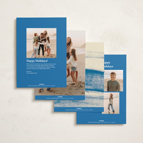 This is a sky hanukkah cards with standard by Sumak Studio called blue painting printing on recycled smooth signature in standard
