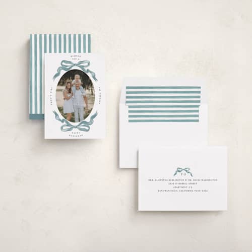 This is a snow hanukkah cards with standard by Pati Cascino called gibson printing on recycled smooth signature in standard