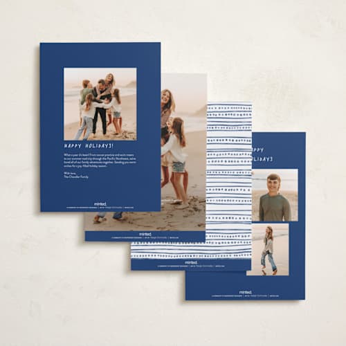 This is a lake hanukkah cards with standard by Anastasia Makarova called watercolor menorah printing on recycled smooth signature in standard