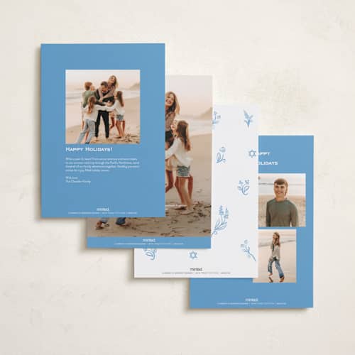 This is a sky hanukkah cards with standard by Pati Cascino called hannukah joy printing on recycled smooth signature in standard
