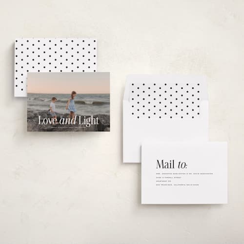 This is a cotton hanukkah cards with standard by Blustery August called times printing on recycled smooth signature in standard