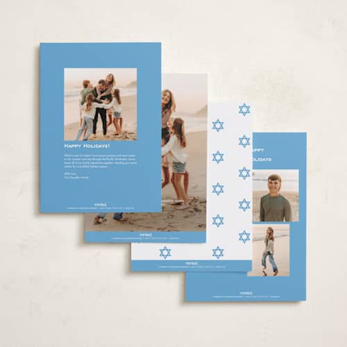 This is a sky hanukkah cards with standard by Pati Cascino called miracle printing on recycled smooth signature in standard