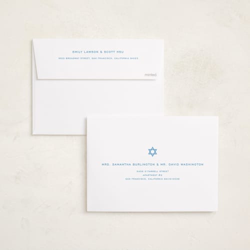 This is a sky hanukkah cards with standard by Pati Cascino called miracle printing on recycled smooth signature in standard