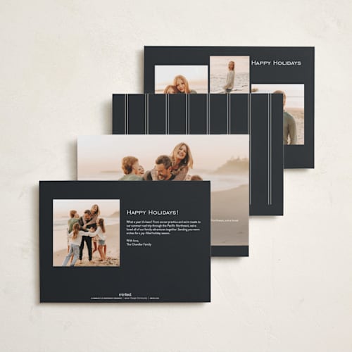 This is a zebra hanukkah cards with standard by Kamala Nahas called minimal hanukkah printing on recycled smooth signature in standard