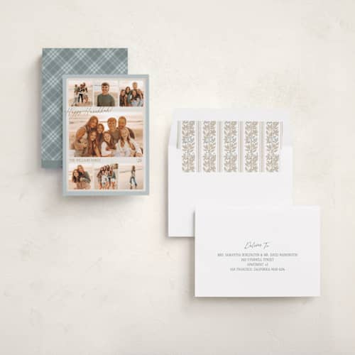 This is a frost hanukkah cards with standard by Robert and Stella called film collage printing on recycled smooth signature in standard