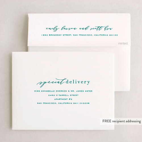 This is a evergreen holiday booklette cards with standard by Hooray Creative called sparkling wine printing on signature80 in booklette