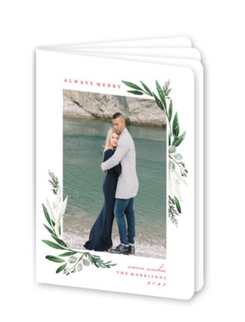 This is a berry holiday booklette cards with standard by Petra Kern called evergreena printing on signature80 in booklette
