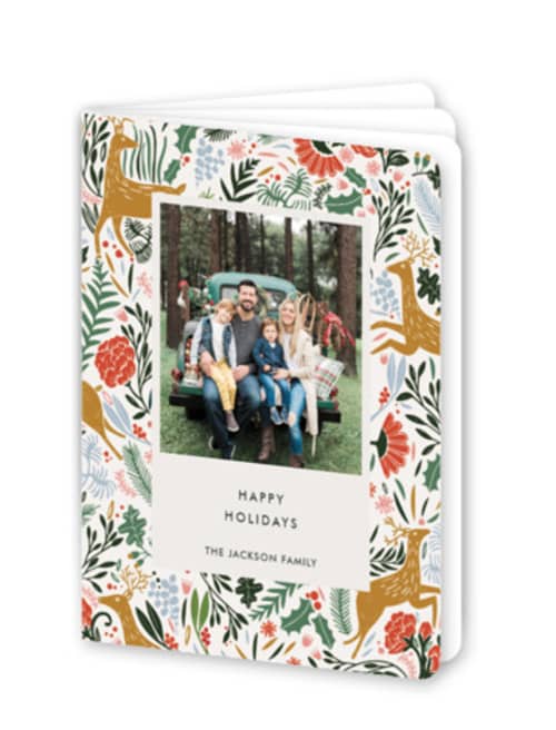 This is a jour holiday booklette cards with standard by Menci Zaga called holiday forest photo printing on signature80 in booklette