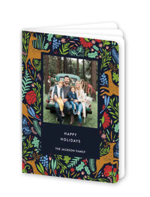 This is a nuit holiday booklette cards with standard by menci zaga called holiday forest photo printing on signature80 in booklette