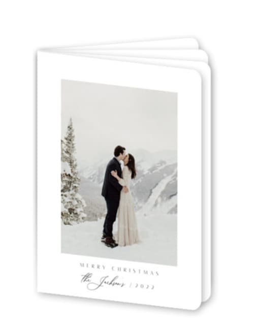 This is a snowfall holiday booklette cards with standard by Nicole Walsh called merry & minimalist printing on signature80 in booklette