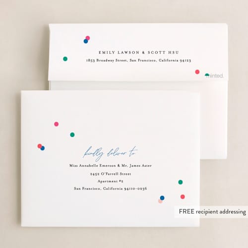 This is a fruitcake holiday booklette cards with standard by Pixel and Hank called confetti printing on signature80 in booklette