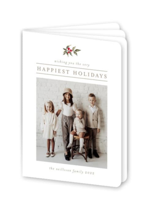 This is a cherry holiday booklette cards with standard by Chris Griffith called a holiday portrait printing on signature80 in booklette
