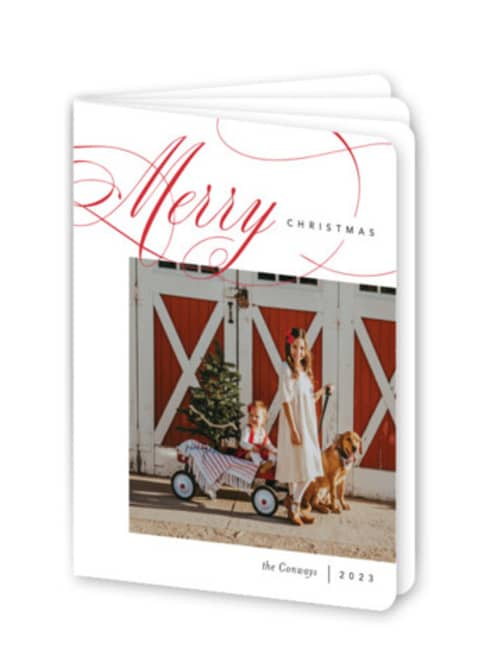This is a winterberry holiday booklette cards with standard by Jennifer Postorino called merrily flourished printing on signature80 in booklette