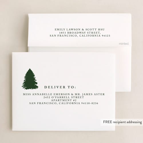 This is a balsam fir holiday booklette cards with standard by Roopali called christmas wishes printing on signature80 in booklette