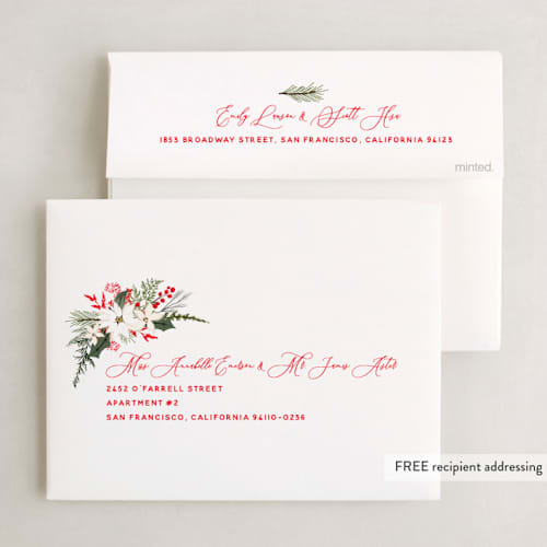 This is a holly berry holiday booklette cards with standard by Susan Moyal called winter holly printing on signature80 in booklette