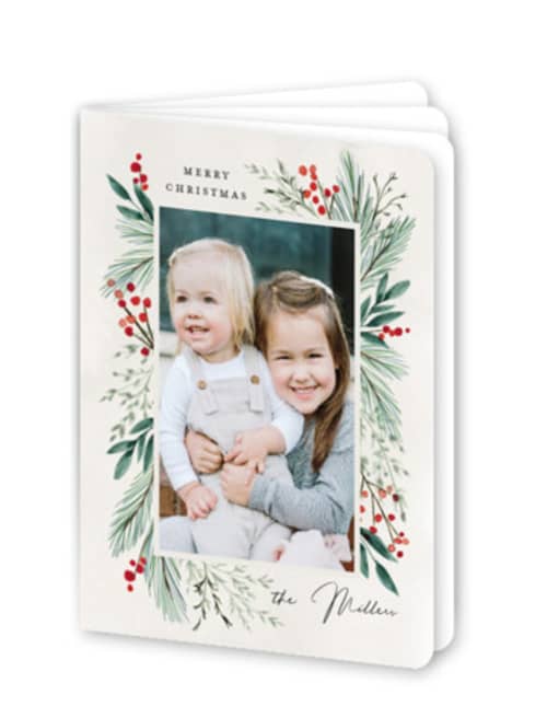 This is a dove holiday booklette cards with standard by Amy Kross called cedar lane printing on signature80 in booklette