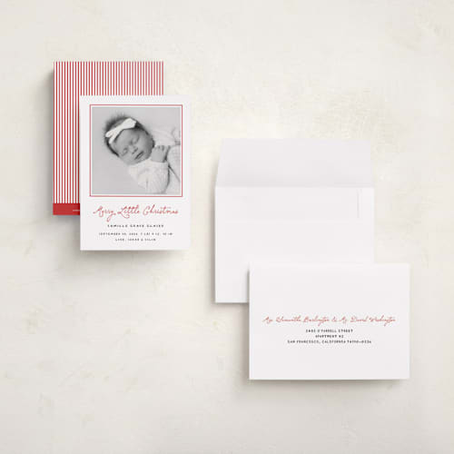 This is a candy cane babys first christmas with standard by Benita Crandall called baby noel printing on signature in petite