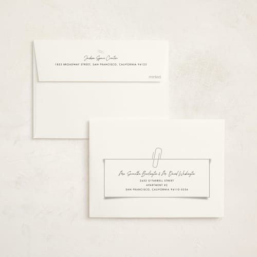 This is a tinsel business holiday cards with foil pressed by Amy Payne called joy note printing on signature in standard