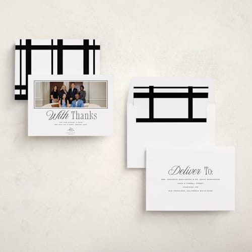 This is a coal business holiday cards with standard by Blustery August called avalon printing on signature in standard