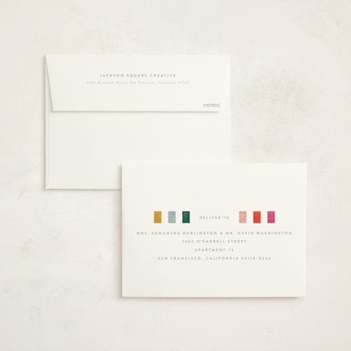 This is a festive business holiday cards with standard by Robert and Stella called bright cheers printing on signature in standard