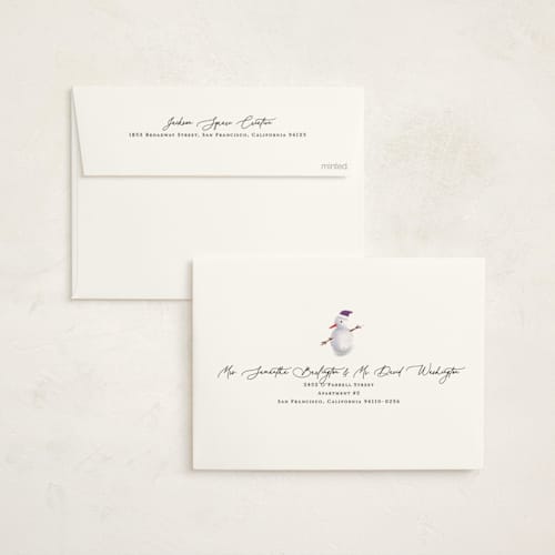 This is a jam business holiday cards with standard by Grae called majestic tree printing on signature in standard