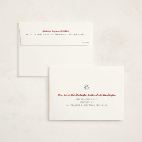 This is a winter rose business holiday cards with standard by Holly Whitcomb called vintage candlelit tree printing on signature in standard