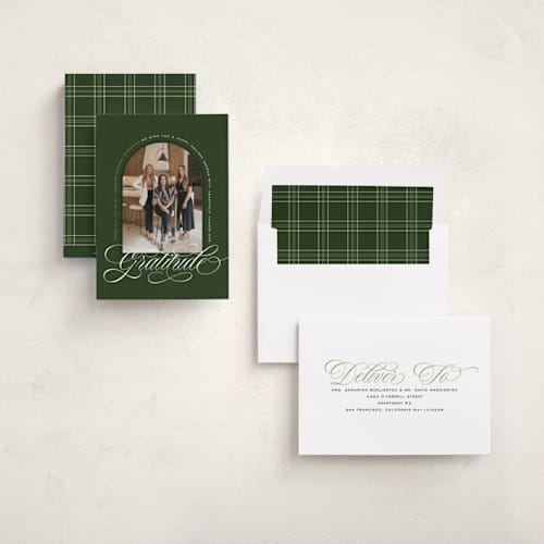 This is a spruce business holiday cards with standard by Owl and Toad called archway printing on recycled smooth signature in standard